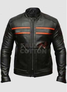 WWE Bill Goldberg Biker Cowhide Leather Jacket